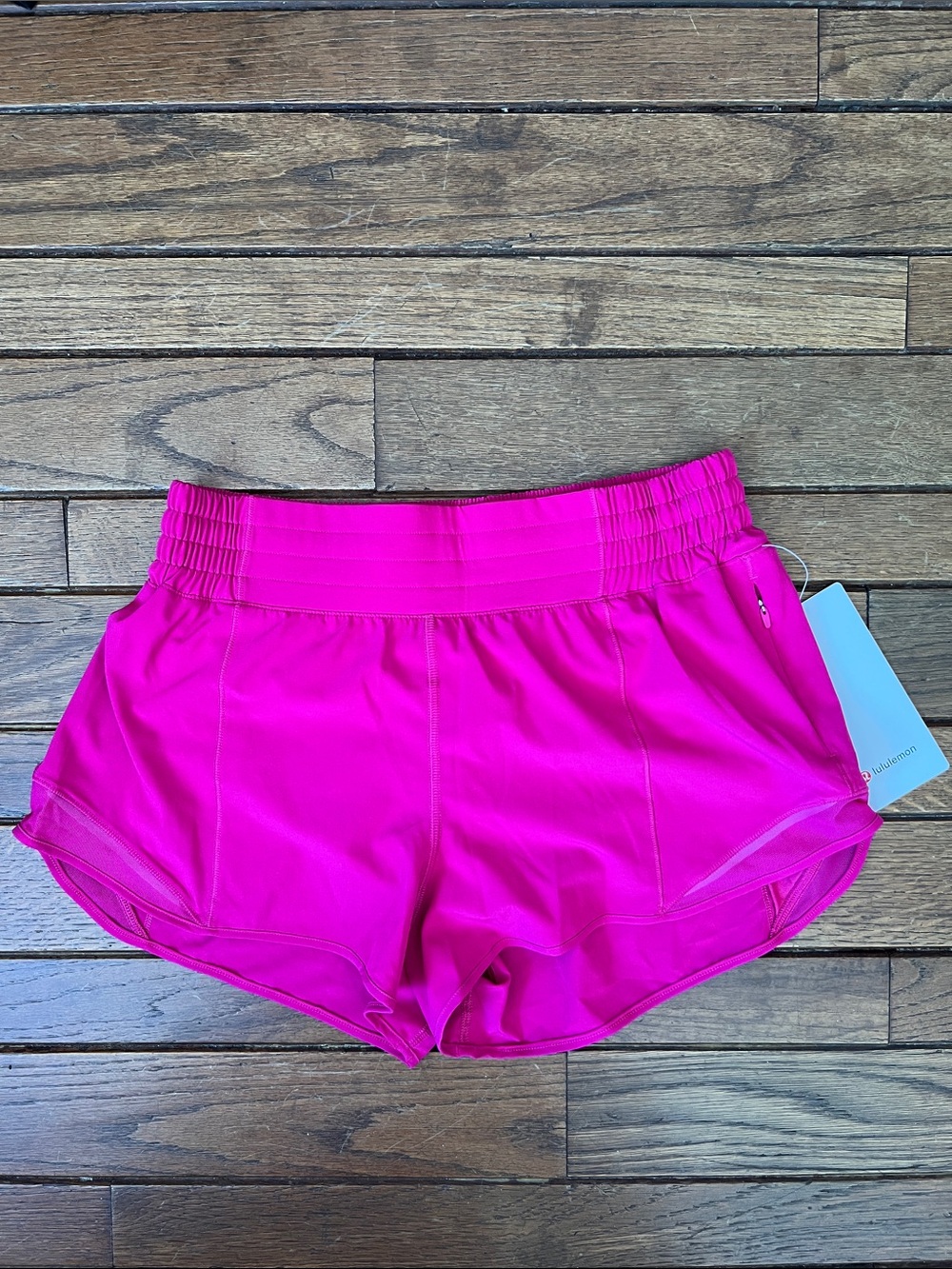Lululemon Pink Flare Hot Pink Hotty Hot Shorts Lined Size 8 NWT New With Tags
